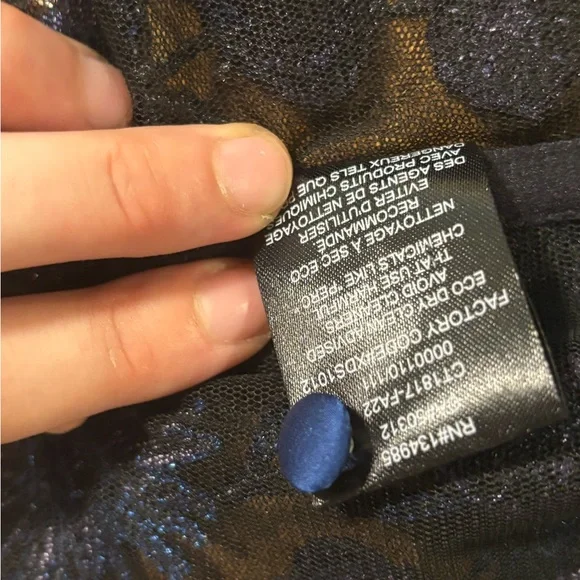 For Love And Lemons Black and Blue Floral Lace-Up Bustier - Picture 4 of 8